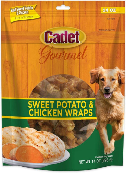 Cadet Gourmet Sweet Potato and Chicken Wraps for Dogs [Dog Supplies] 14 oz