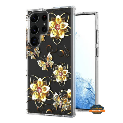 For Samsung Galaxy S24 FE /Fan Edition Hybrid Trendy Image Patterns Design Transparent Hard Back Shockproof TPU Rubber Case Cover