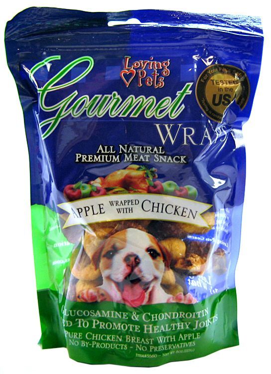 Loving Pets Gourmet Apple & Chicken Wraps [Treats Packaged] 6 oz