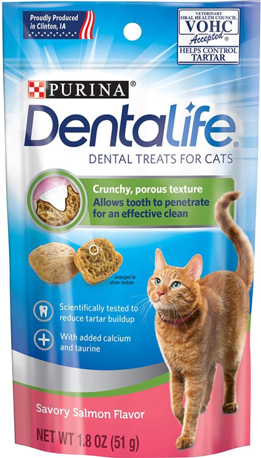 Purina DentaLife Dental Treats for Cats Salmon [Cat Treats for Cat] 1.8 oz