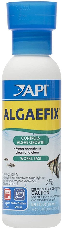 API AlgaeFix Controls Algae Growth for Freshwater Aquariums [Aquarium Supplies for Aquarium] 16 oz (4 x 4 oz)