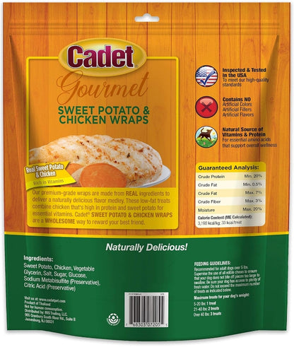 Cadet Gourmet Sweet Potato and Chicken Wraps for Dogs [Dog Supplies] 28 oz