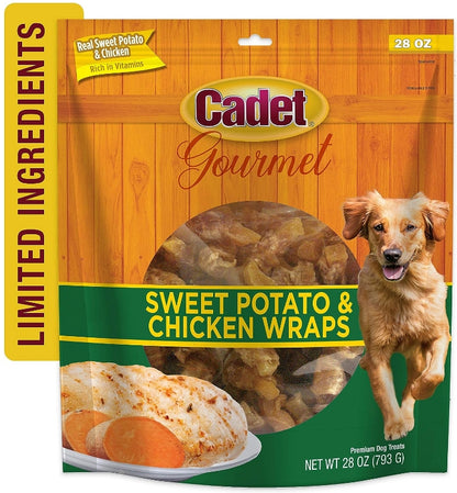 Cadet Gourmet Sweet Potato and Chicken Wraps for Dogs [Dog Supplies] 28 oz