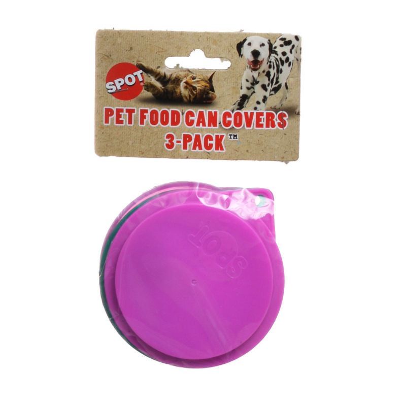 Spot Petfood Can Covers - 3 Pack [Dishes & Bowls for Dog] 3.5" Diameter Lids