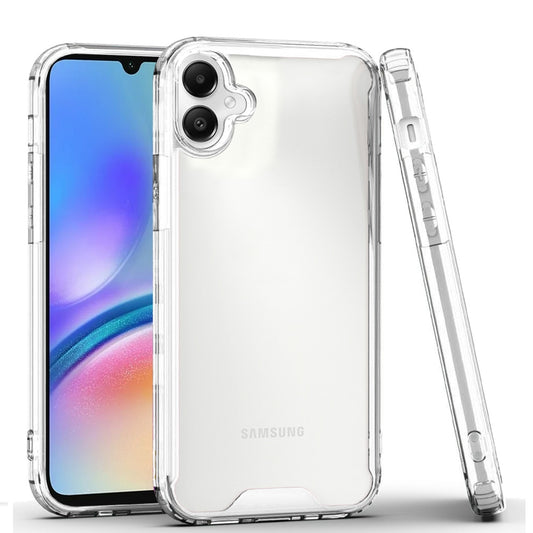 For Samsung Galaxy A06 Clear Colored Shockproof Transparent Hard PC + Rubber TPU Hybrid Bumper Shell Slim Protective Case Cover Clear