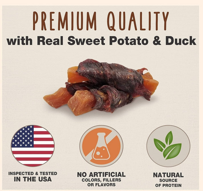 Cadet Gourmet Sweet Potato and Duck Wraps for Dogs [Dog Supplies] 28 oz