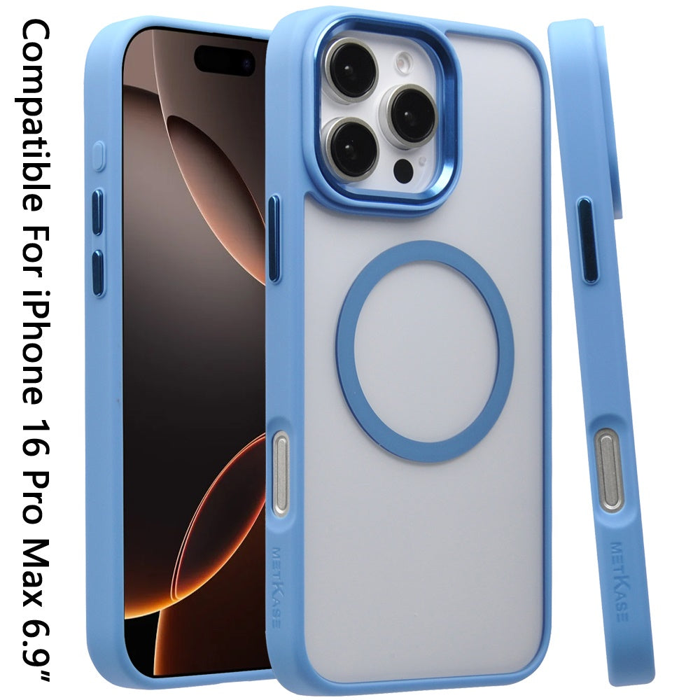 For Apple iPhone 16 Pro Max (6.9") Magnetic Protective Hybrid Case with MagSafe Compatible Bumper Shockproof Case Cover