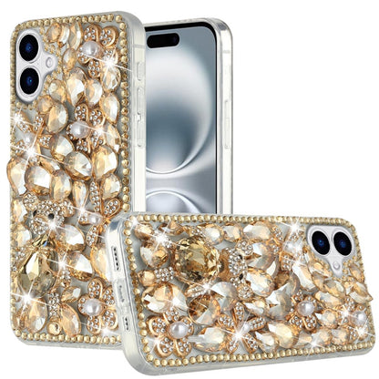 For Samsung Galaxy S24 FE /Fan Edition Bling Crystal 3D Full Diamonds Luxury Sparkle Rhinestone Hybrid Protective Case Cover