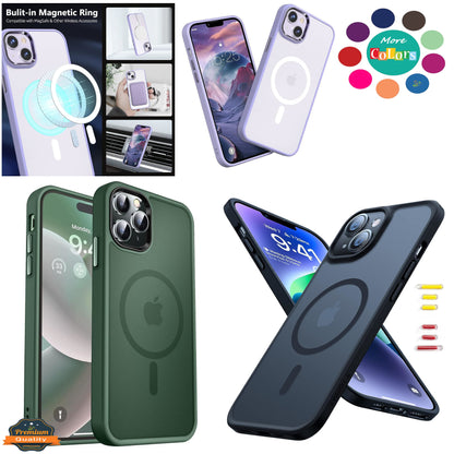 For Samsung Galaxy S24 FE /Fan Edition Compatible with MagSafe [Strong Magnetic] Slim Translucent Matte Back TPU Shockproof Case Cover