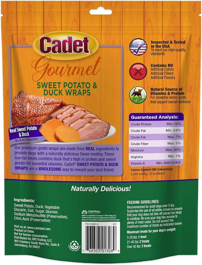 Cadet Gourmet Sweet Potato and Duck Wraps for Dogs [Dog Supplies] 14 oz