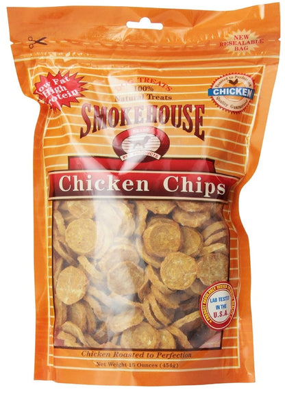 Smokehouse Chicken Chips Natural Dog Treats [Dog Supplies] 16 oz