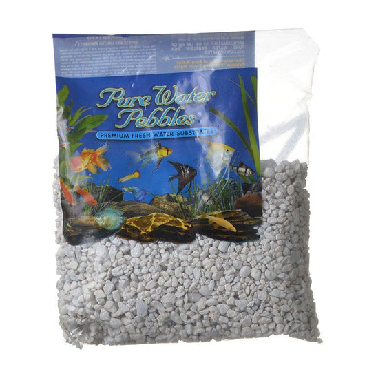 Pure Water Pebbles Aquarium Gravel - Snow White [Aquarium Gravel Standard for Aquarium] 2 lbs (3.1-6.3 mm Grain)