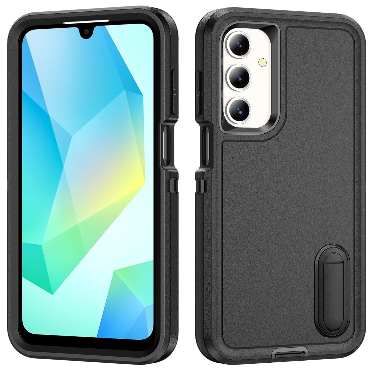 For Samsung Galaxy A16 5G Heavy Duty Armor Case with Kickstand Shockproof Rugged Protective Cover Case Cover