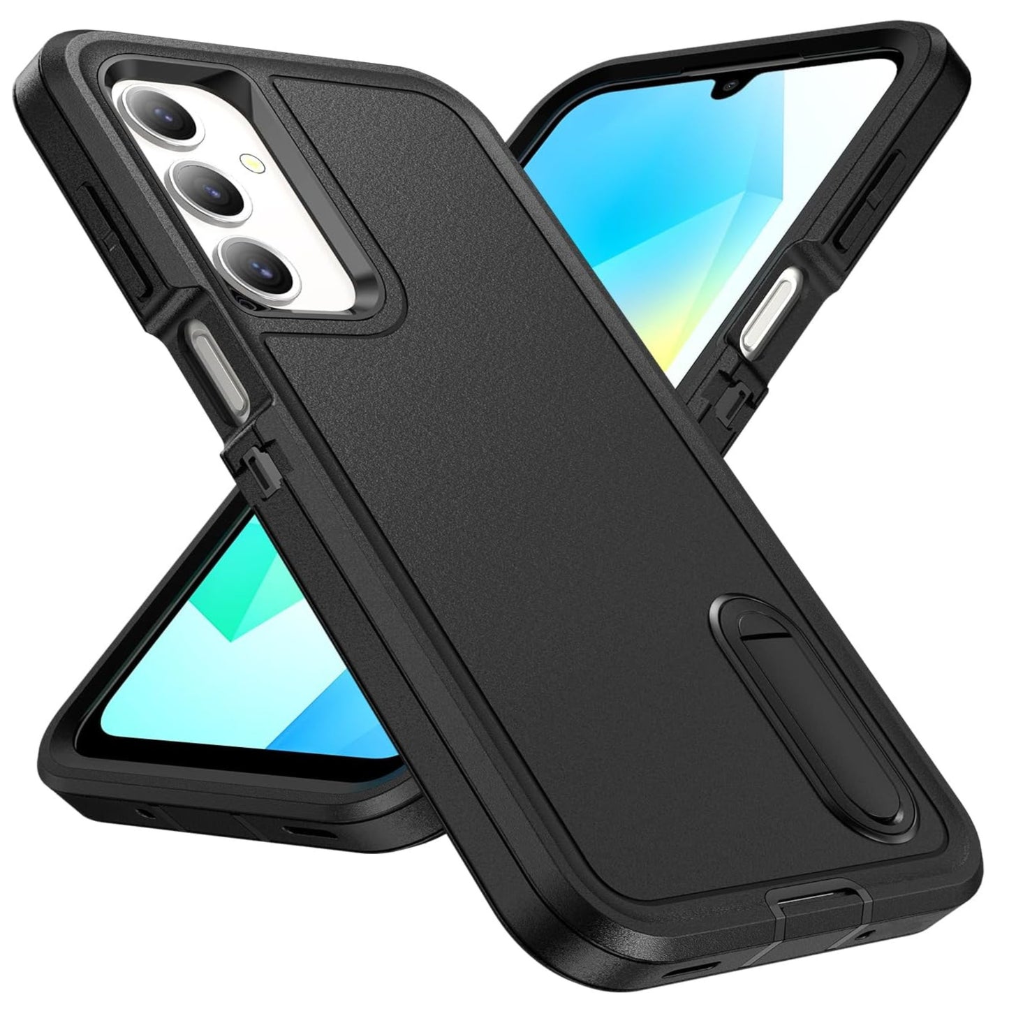 For Samsung Galaxy A16 5G Heavy Duty Armor Case with Kickstand Shockproof Rugged Protective Cover Case Cover