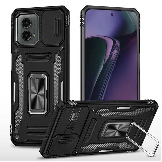 Apple iPhone 16 Plus (6.7") Hybrid Case with Rotation Ring Stand Shockproof & Camera Window TPU Armor Dropproof