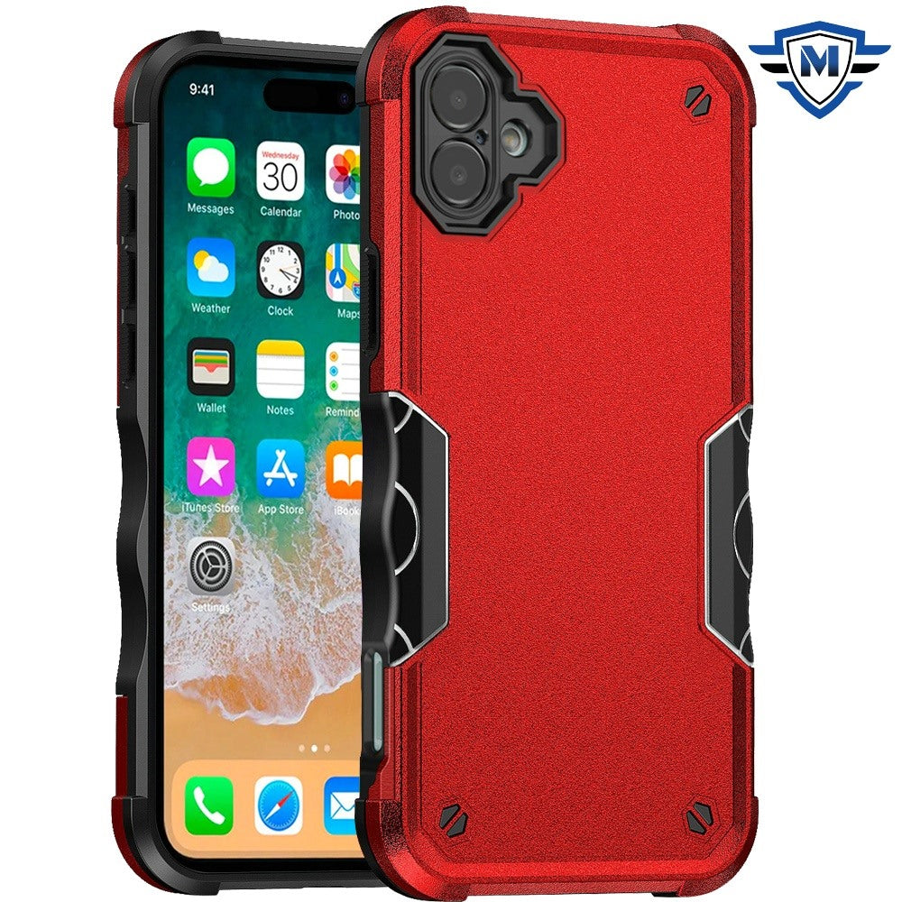 For Apple iPhone 16 Plus (6.7") Back Hybrid Slim Fit Thin Lightweight Shockproof Hard PC Bumper Frame 2in1 Armor Protection Case Cover