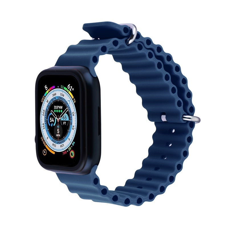 echelon ComfyFit Silicone Strap for Apple Watch Series 9 41mm/Watch Series 10 42mm / Watch SE (2022) 40mm - Dark Blue, Apple Watch Accessories