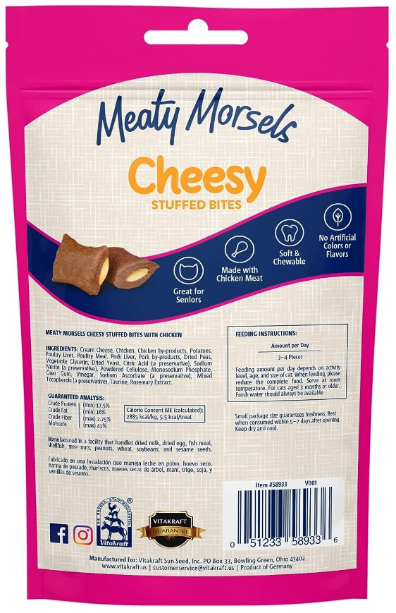 Vitakraft Meaty Morsels Chicken Stuffed Bites [Cat Supplies for Cat] 1.4 oz