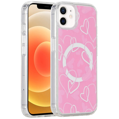 For Apple iPhone 12 / 12 Pro Magsafe Case Cute Pattern Design Durable Shockproof SlimTPU Hard Back [Compatible with Magsafe] Case Cover