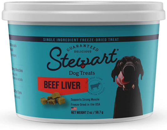 Stewart Pro-Treat 100% Pure Beef Liver for Dogs [Treats Packaged for Dog] 2 oz