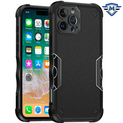 For Apple iPhone 16 Pro Max (6.9") Back Hybrid Slim Fit Thin Lightweight Shockproof Hard PC Bumper Frame 2in1 Armor Protection Case Cover