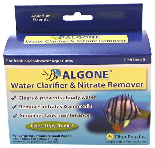 Algone Water Clarifier and Nitrate Remover [Aquarium Supplies for Aquarium] Large - 6 count