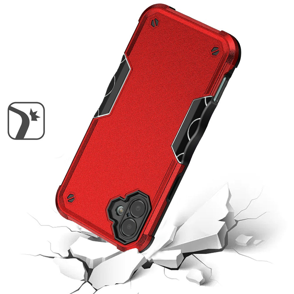 For Apple iPhone 16 (6.1") Back Hybrid Slim Fit Thin Lightweight Shockproof Hard PC Bumper Frame 2in1 Armor Protection Case Cover