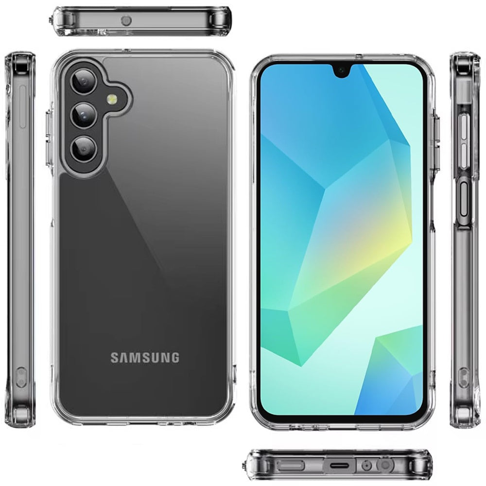 For Samsung Galaxy A16 5G Shockproof Slim Crystal Clear Transparent Cover with Enhanced Drop Protection Case Cover Transparent