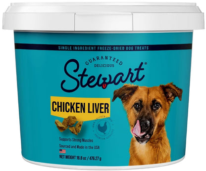 Stewart Freeze Dried Chicken Liver Treats [Dog Supplies] 16.8 oz