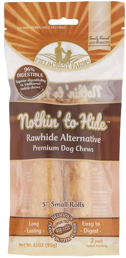 Fieldcrest Farms Nothin to Hide Peanut Butter Rolls Small [Dog Supplies] 2 count