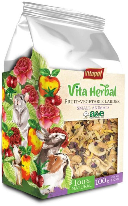 AE Cage Company Vita Herbal Fruit and Vegetable Larder Mix for Small Animals [Small Pet Supplies for Small Pet] 1 count