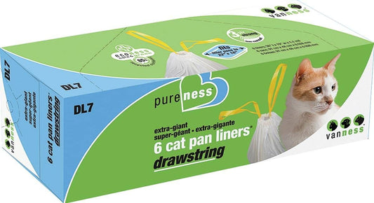 Van Ness PureNess Drawstring Cat Pan Liners Extra Giant [Cat Supplies] 6 count