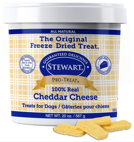 Stewart Freeze Dried Cheddar Cheese Dog Treats [Dog Supplies] 20 oz