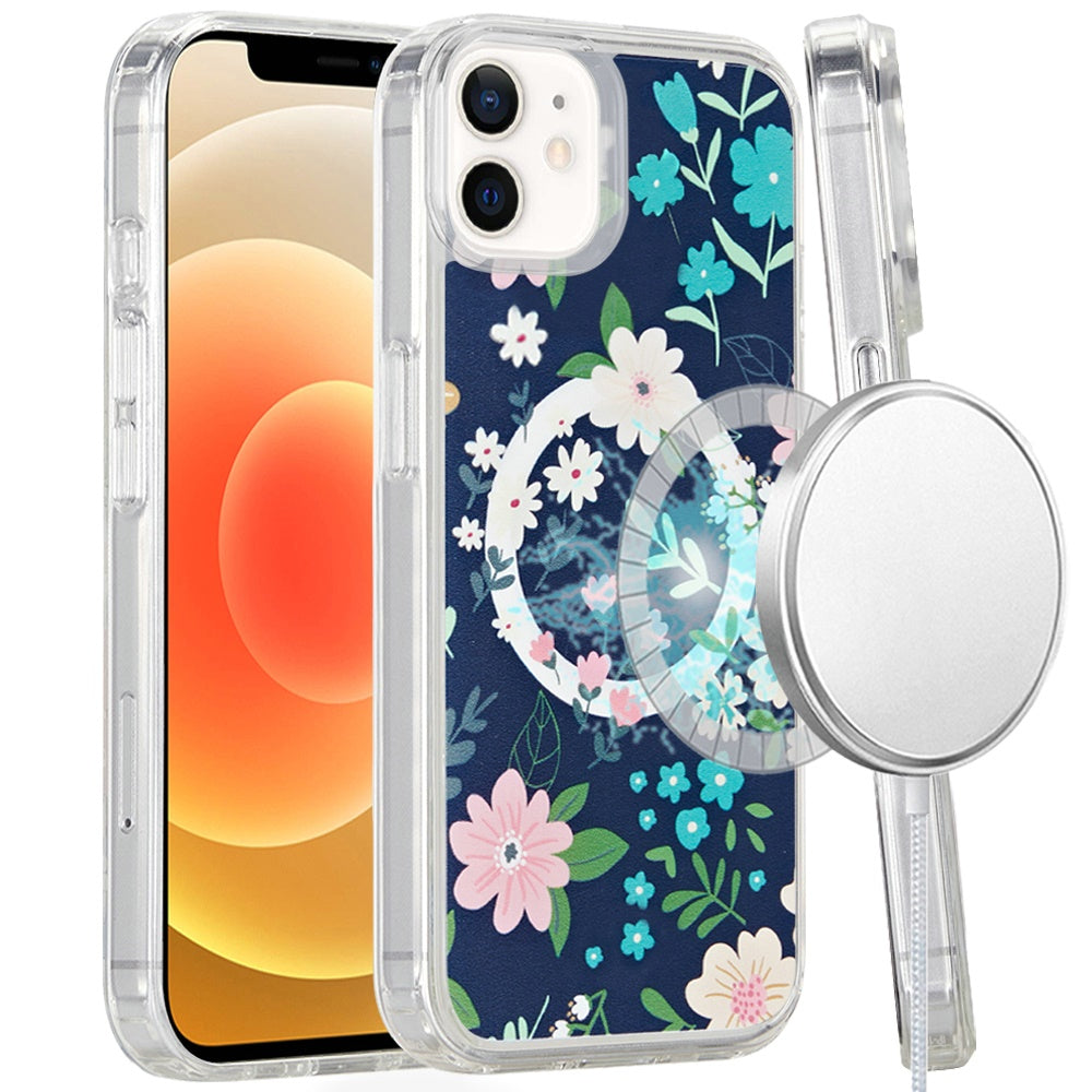 For Apple iPhone 12 / 12 Pro Magsafe Case Cute Pattern Design Durable Shockproof SlimTPU Hard Back [Compatible with Magsafe] Case Cover