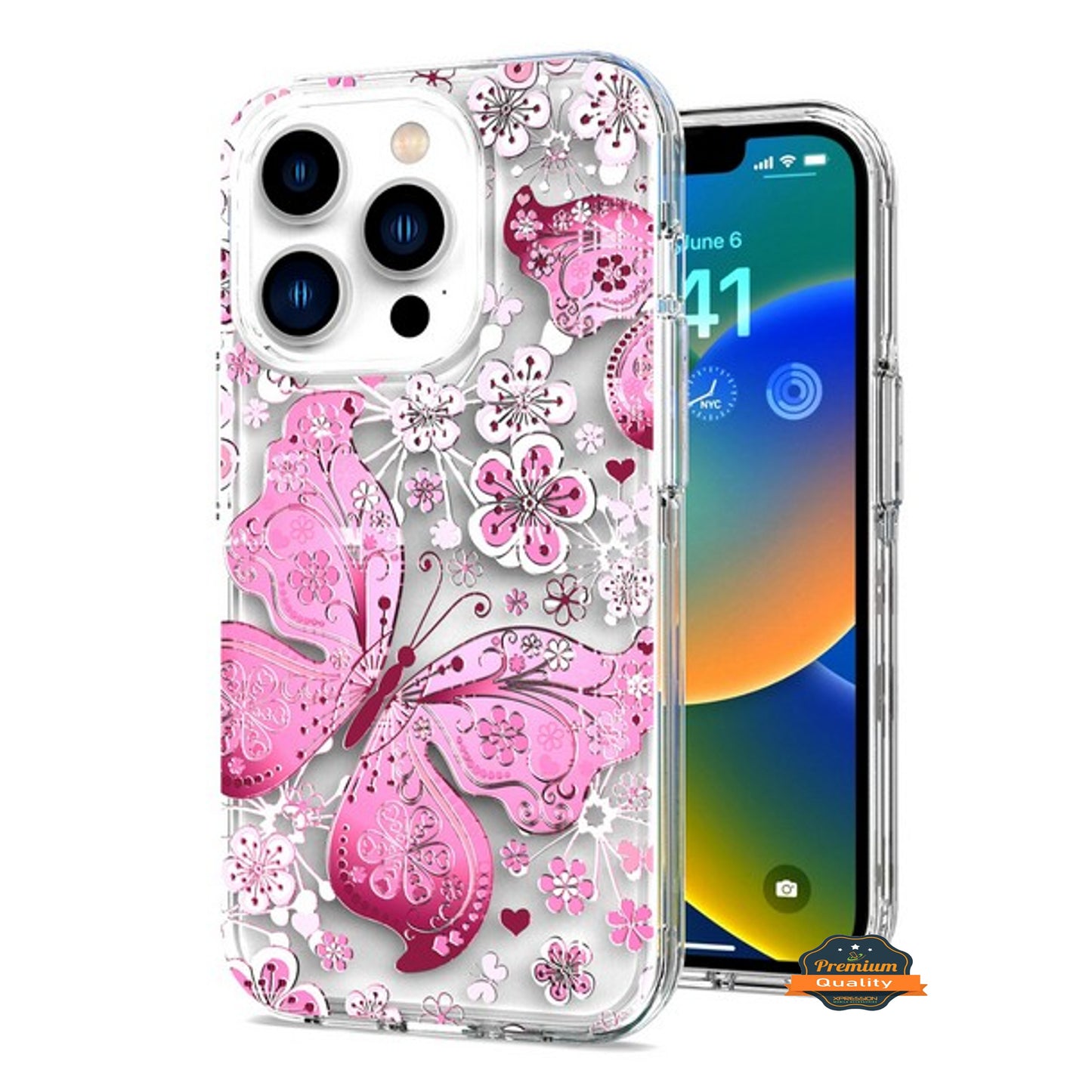 For Apple iPhone 16 (6.1") Hybrid Trendy Image Patterns Design Transparent Hard Back Shockproof TPU Rubber Case Cover