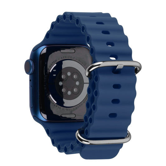 echelon ComfyFit Silicone Strap for Apple Watch Series 9 41mm/Watch Series 10 42mm / Watch SE (2022) 40mm - Dark Blue, Apple Watch Accessories