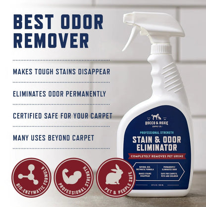 Rocco and Roxie Professional Strength Stain and Odor Eliminator [Dog Supplies] 32 oz