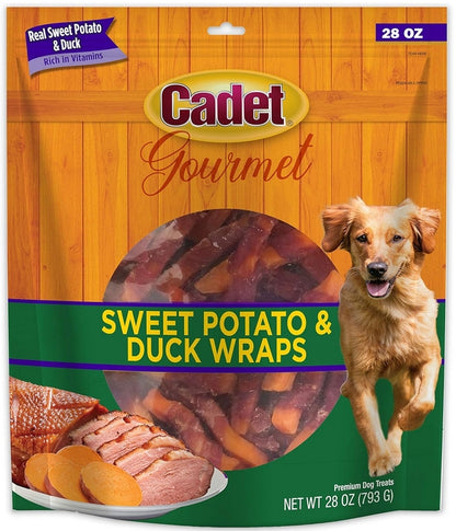 Cadet Gourmet Sweet Potato and Duck Wraps for Dogs [Dog Supplies] 28 oz