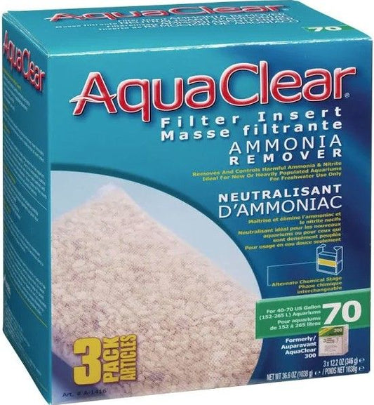 Aquaclear Ammonia Remover Filter Insert [Ammonia Removers] Size 70 - 3 count