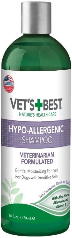 Vets Best Hypo-Allergenic Shampoo for Dogs [Shampoos Regular for Dog] 16 oz