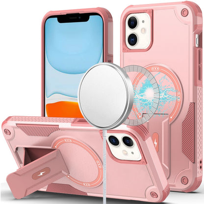 For Apple iPhone 11 (6.1") Case with Invisible Kickstand Compatible with MagSafe, Military-Grade Protection Shockproof Heavy Duty Case Cover