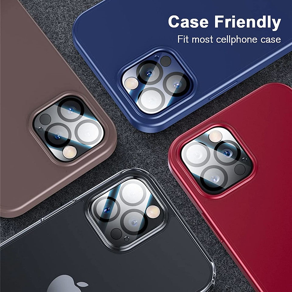 For Apple iPhone 16 (6.1") Camera Lens Protector HD Clear Tempered Glass Back Camera Protector Black Edge Tempered(2.5D), Case Friendly, Ultra-Thin, Easy Installation Case Cover