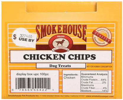 Smokehouse Chicken Chips Natural Dog Treats [Dog Supplies] 100 count