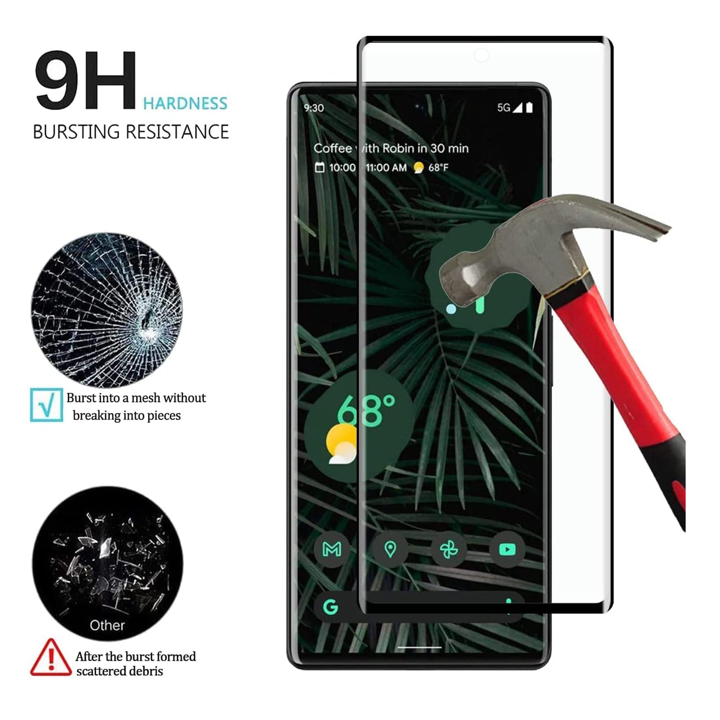 For Samsung Galaxy S21 Premium Tempered Glass Screen Protector Designed to allow full functionality Fingerprint Unlock 3D Curved Edge Glass Full coverage Protector Clear Black