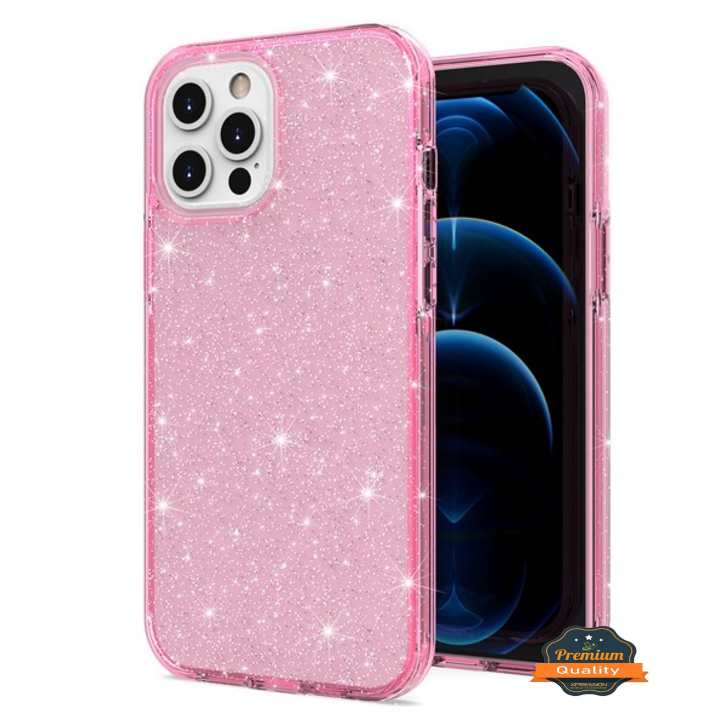 For Apple iPhone 15 (6.1") Glitter Sparkle Bling Shiny Slim Hybrid Shockproof Rubber Silicone Soft TPU Gel Protective  Phone Case Cover