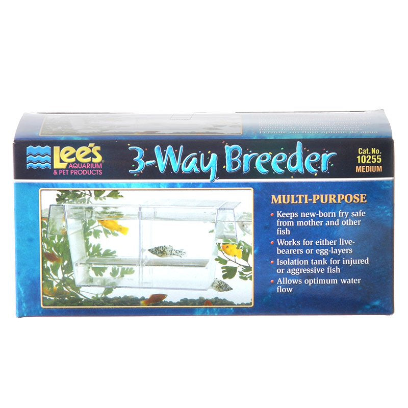 Lees 3-Way Breeder Tank for Live-Bearer or Egg-Layer Aquarium Fish [Aquarium Supplies] 1 count