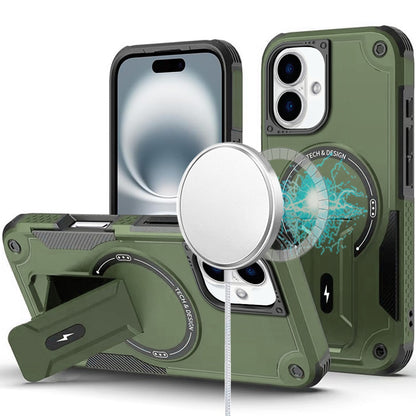 For Apple iPhone 11 (6.1") Case with Invisible Kickstand Compatible with MagSafe, Military-Grade Protection Shockproof Heavy Duty Case Cover