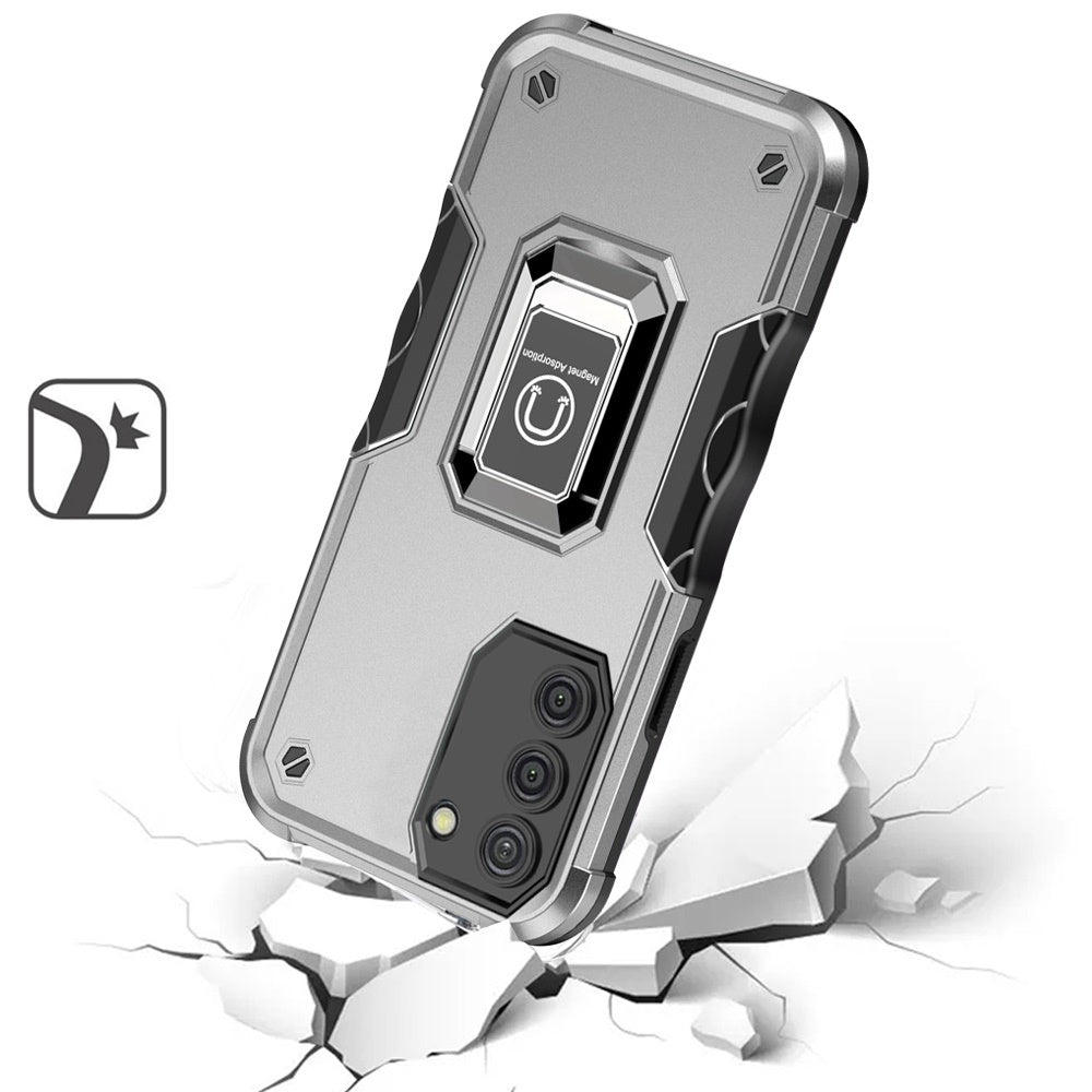 Samsung Galaxy A06 Hybrid Cases with Magnetic Ring Holder Stand Kickstand Heavy Duty Rugged Shockproof