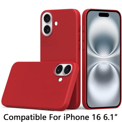 For Apple iPhone 16 Pro Max (6.9") PU Leather with inner Magnetic Circle Compatible with MagSafe, Rubber TPU Colored Metal Buttons Case Cover