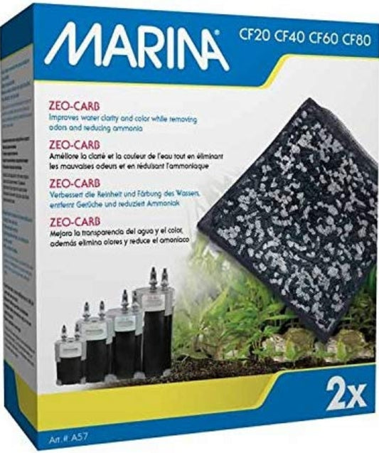 Marina Canister Filter Replacement Zeo-Carb [Aquarium Supplies] 2 count